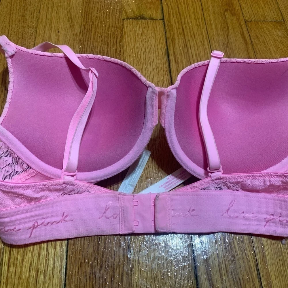 PINK Victoria's Secret Light Pink Lace Push-Up Bra - Picture 4 of 8